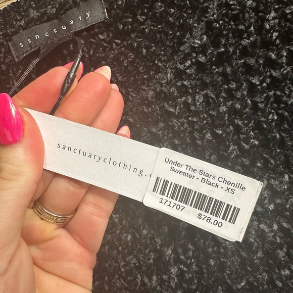 Sanctuary Black Crew Neck Super Soft Sweater Womens XS - Picture 8 of 8